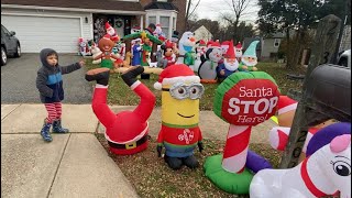 Christmas 2021 Inflatable Display! 🌲 🎁 blow ups #christmas2021 #christmasdisplay #inflatables