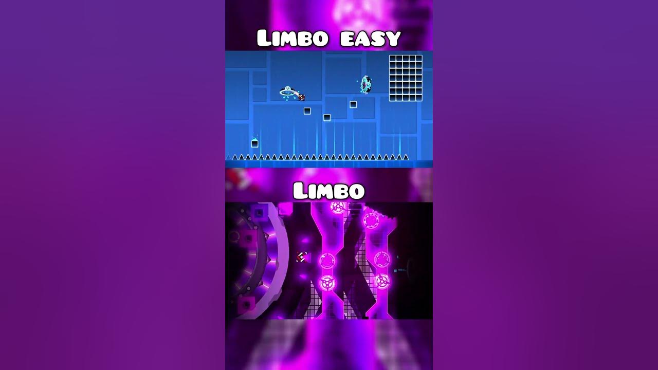 Limbo Easy VS Limbo🥶 #geometrydash #gdupdate #gd