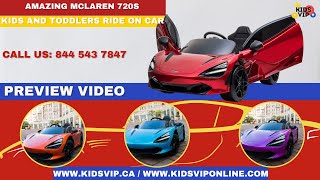 Mclaren 720s ride on car for kids ...