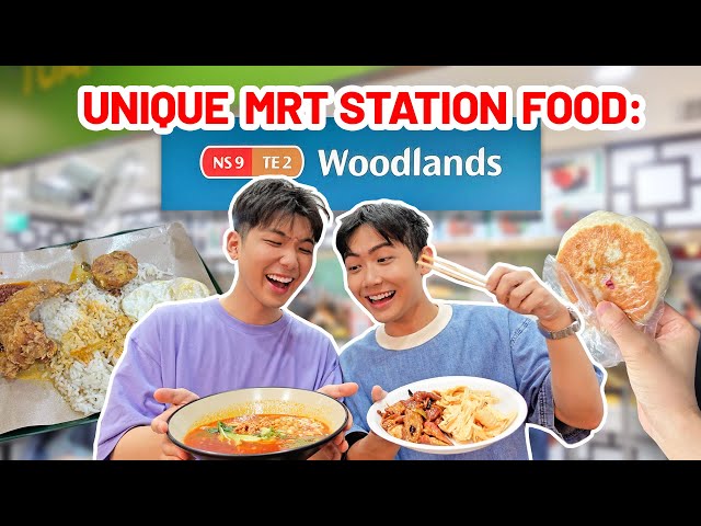 TRYING UNIQUE *WOODLANDS* MRT STATION FOOD!! class=