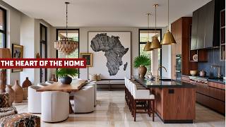 Inside a Luxury Afro-Modern Open Plan Kitchen & Dining Home | African-Inspired Interior Design