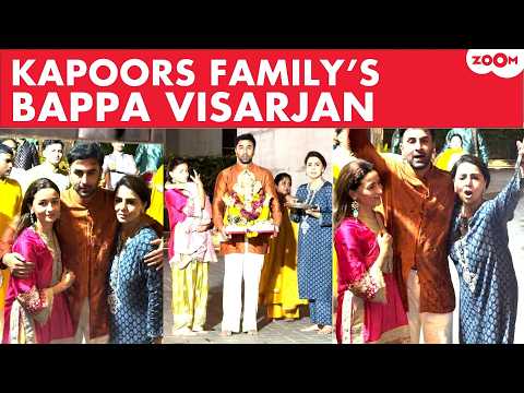 Ranbir Kapoor-Alia Bhatt At Ganpati Visarjan With Neetu Kapoor | UNCUT