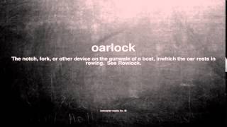 What does oarlock mean