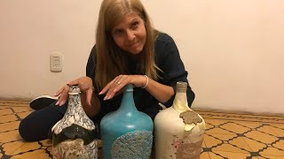 Reciclado!!! MUY FACIL 3 ideas para decorar botellones o damajuanas! #gracielaherman