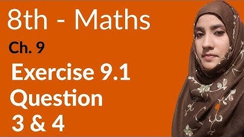 8th Class Math, Ch 9 - Areas And Volumes Exercise 9.1 Q 3 & 4 - 8th Class Maths