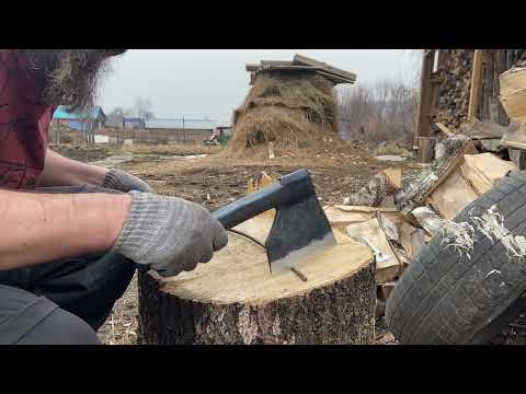 видео: Тест мясного топора. 33 угол заточки. Плавная линза.