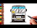 Как нарисовать Автобус Паз