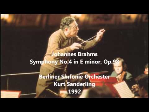 Johannes Brahms: Symphony No.4 in E minor - Kurt Sanderling (Audio video)