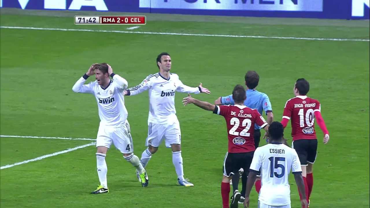 Expulsión de Sergio Ramos por la entrada sobre Augusto