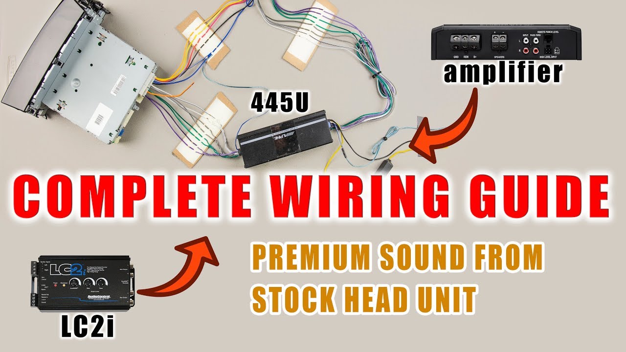 How to Wire Alpine 445u, LC2i LOC, and Subwoofer | COMPLETE WIRING GUIDE |  - YouTube