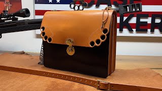 Finished Brass Knuckle Black &amp; Tan Classic Bridle Leather Briefcase