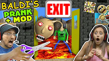 BALDI'S BASICS NO EXIT ESCAPE + PRANK & MOD! FGTEEV RAGE Teacher Ending! (Education & Learning #2)