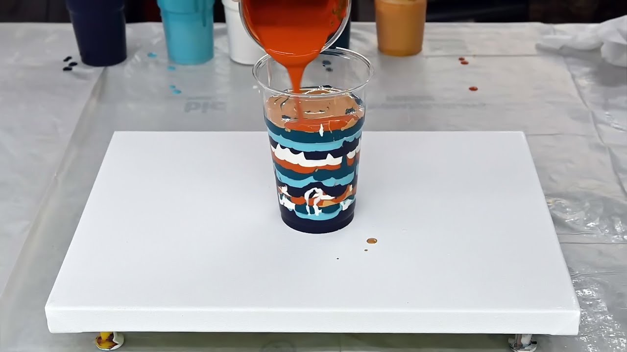 (843) Simple Flip cup ~ Acrylic pouring for beginners ~ Fluid art ...