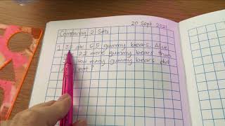 P2 MATH - COMPARING 2 SETS NOTEBOOK PRACTICE