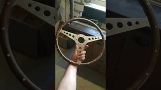 DIY wooden retro steering wheel