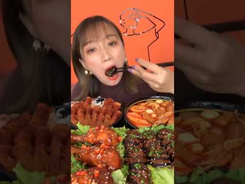 Mukbang ASMR SPICY Squid 🦑 Enokimushrooms 🔥 Cheese Squid Carbo buldak Ramen ! Eatingshow Ssoyoung