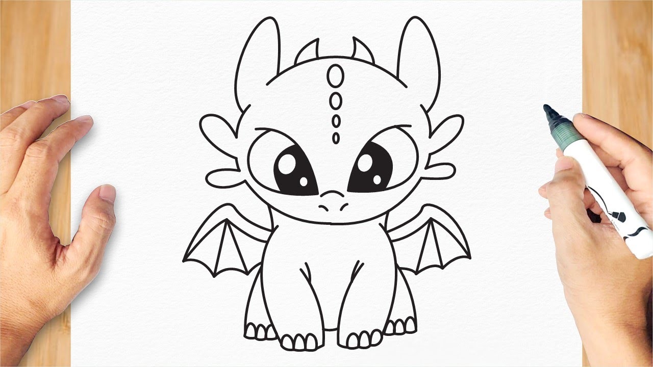How to Draw a Cute Dragon - Easy Drawing Tutorial For Kids