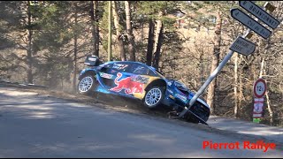 Rallye Monte Carlo 2023 [Day 2] - Crash Loubet And Show [HD] - Pierrot Rallye