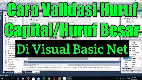 Cara Validasi Huruf Capital atau Huruf Besar di VB Net || Channel Zahby
