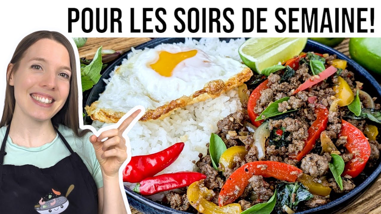 Boeuf Haché Thaï au Basilic (PAD KRA PAO) facile - HOP DANS LE WOK