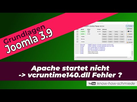 XAMPP Startet nicht - vcruntime140.dll - Joomla Grundlagen Tutorial