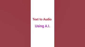 Text To Audio using A.I. | Text to Speech