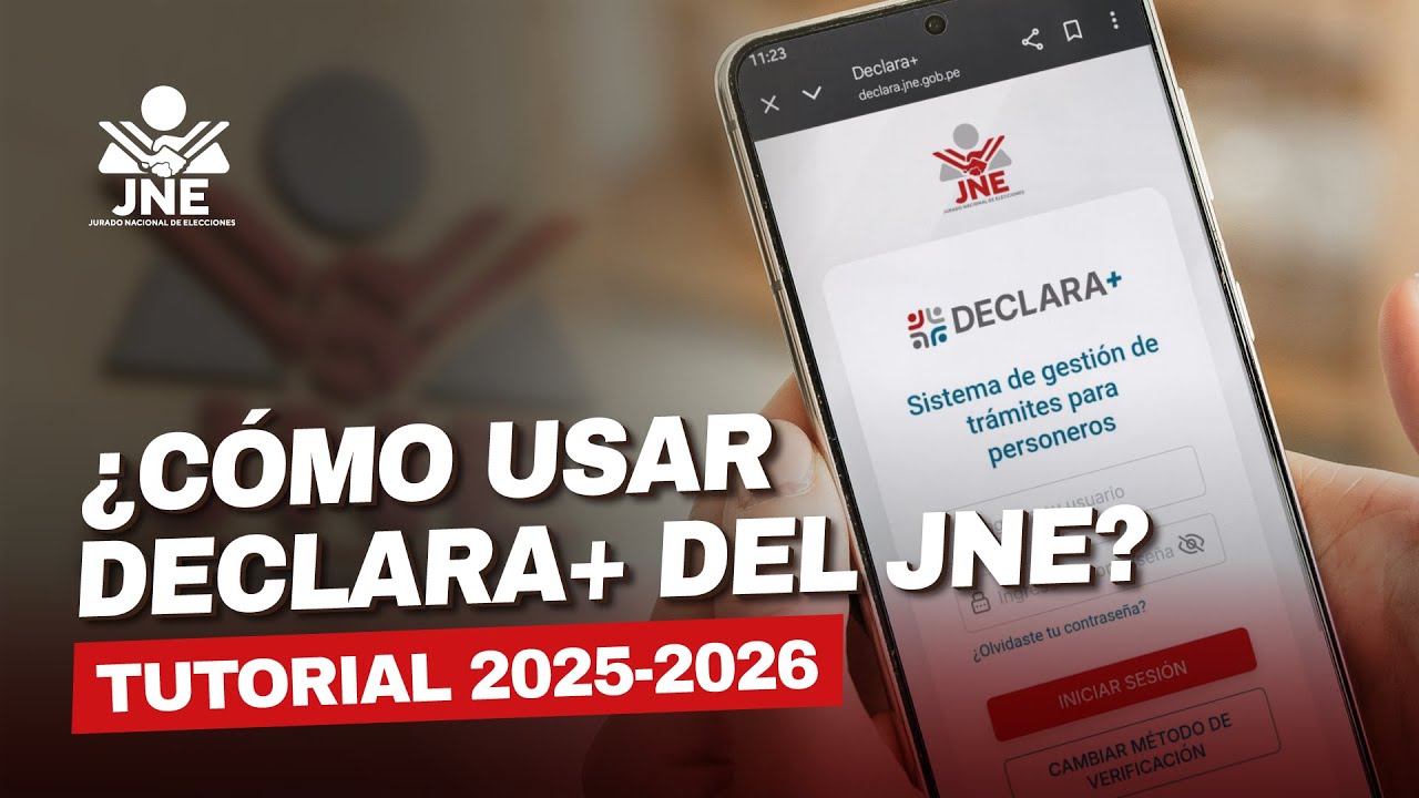 Tutorial Declara+ JNE 2025 | Guía para candidatos y personeros 