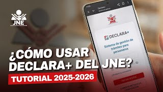 Tutorial Declara Jne 2025  Gua Para Candidatos Y Personeros elecciones2026