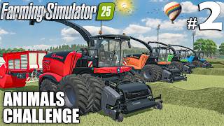 Buying 1000s of ANIMALS & Making SILAGE | HARDCORE ANIMALS Challenge | Farming Simulator 25