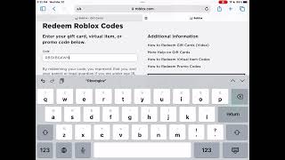 How to redeem you Roblox gift card