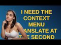 Apple: I need the context menu Translate at the second position after 'Copy'?