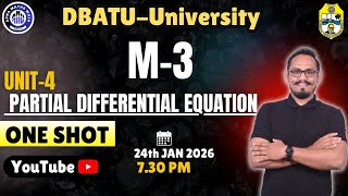 DBATU | M3 | Unit-4 PARTIAL DIFFERENTIAL EQUATION | #exam #oneshot