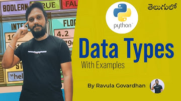 [Python in Telugu]: Data types in Python with examples