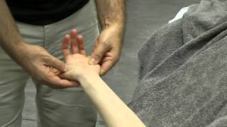 Massage techniques: arm and palm: prone position