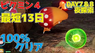 最短13日100％攻略】DAY7&8 「夜」探索【ピクミン4】 - YouTube