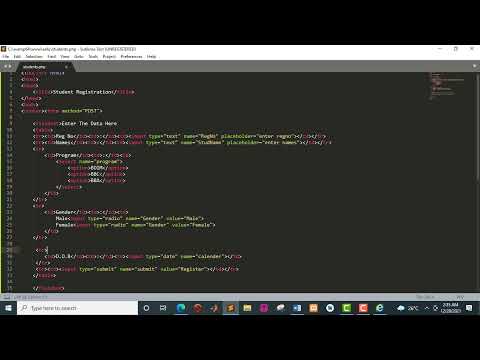 PHP and MySQL Creating database and tables video 2 of 7