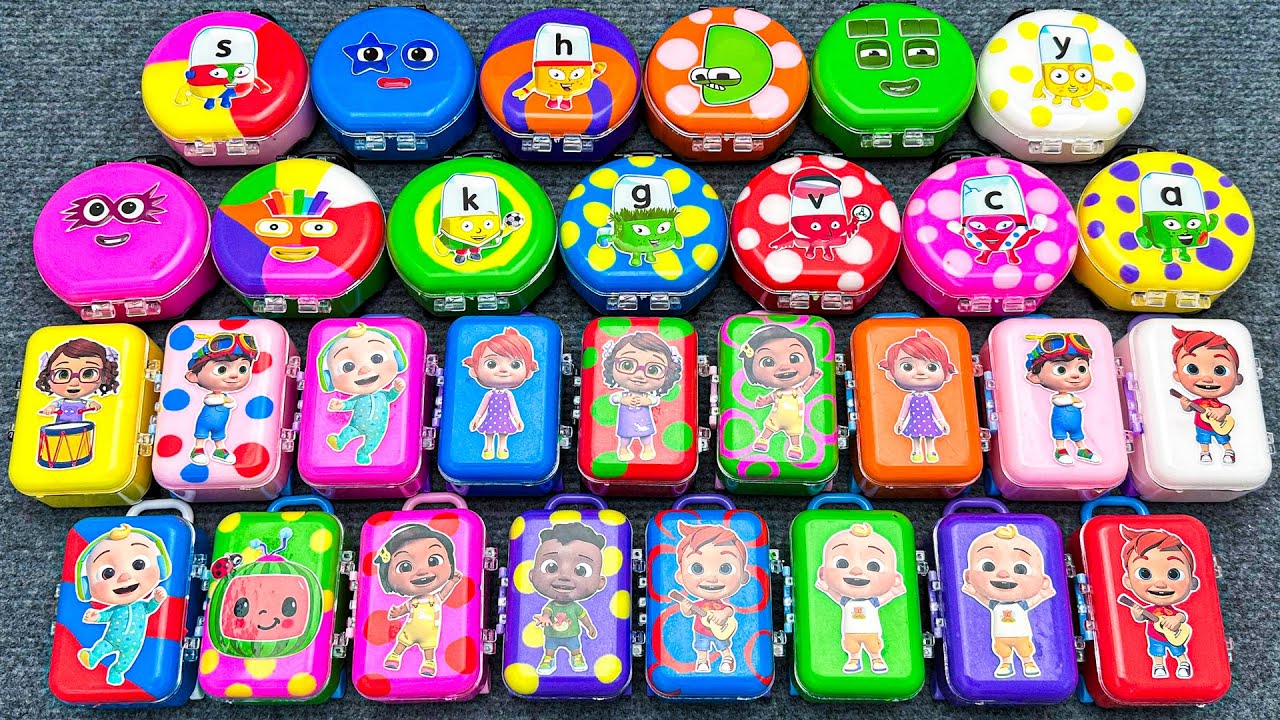 Cocomelon Looking Surprise Suitcase Toys ⭐ Alphablocks Letter | JJ & Friends | Slime Toy Hunt