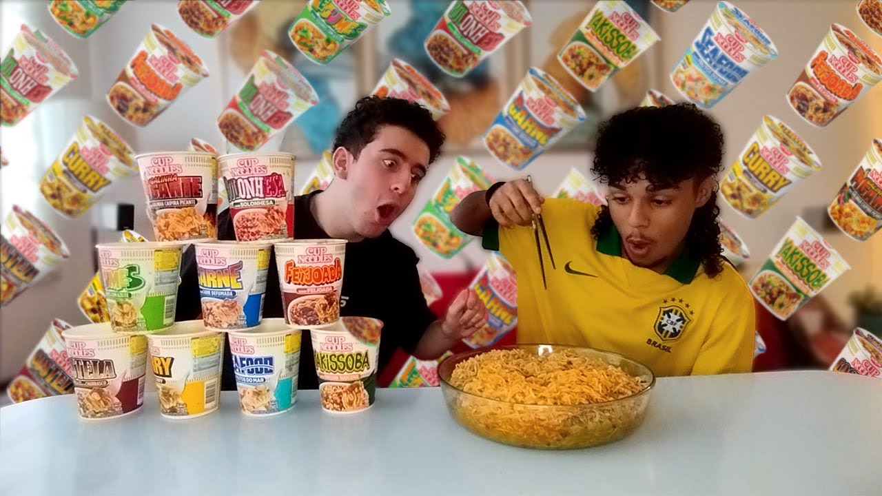 PROVANDO TODOS OS CUPNOODLES DO MUNDO (e misturando tudo) - Pegamos CANCER?