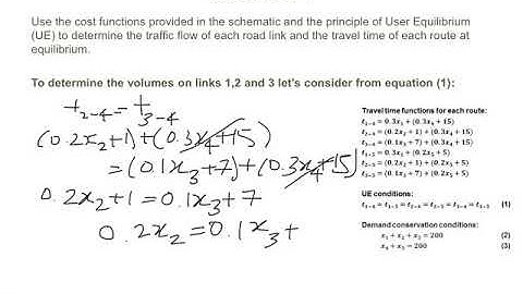 Traffic assignment: Practice Question