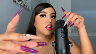 ASMR with XXLong nails 😳💅🏻 nail clacking, tapping, &amp; scratching