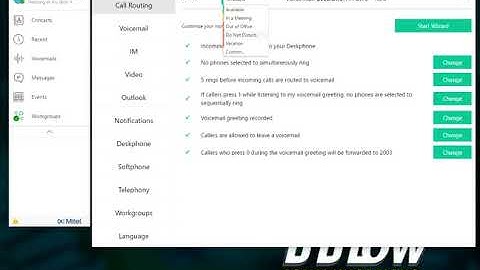 Call Routing Settings | Mitel MiVoice Connect Client