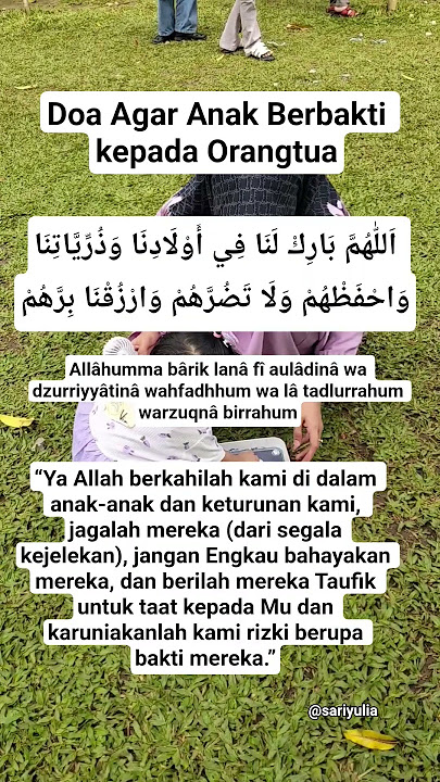 Doa agar anak berbakti kepada orang tua #doa #doauntukanak #yukberdoa #reminders