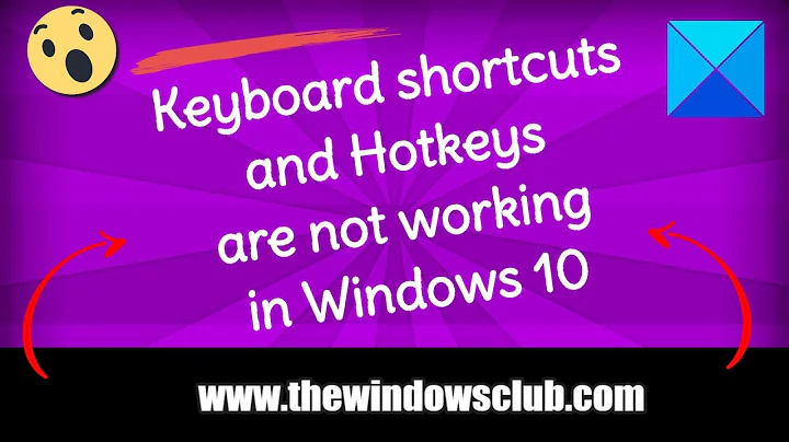 Keyboard shortcuts and Hotkeys are not working in Windows 10