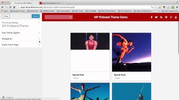 Menus Setting of WPPINBOARD THEME