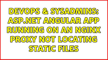 DevOps & SysAdmins: ASP.NET Angular app running on an Nginx proxy not locating static files