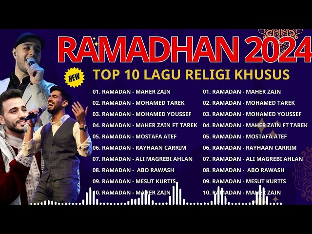 Kumpulan Lagu Terbaik Merayakan Ramadhan 2024 oleh Maher Zain, Mohamed Tarek, Mohamed Youssef... class=