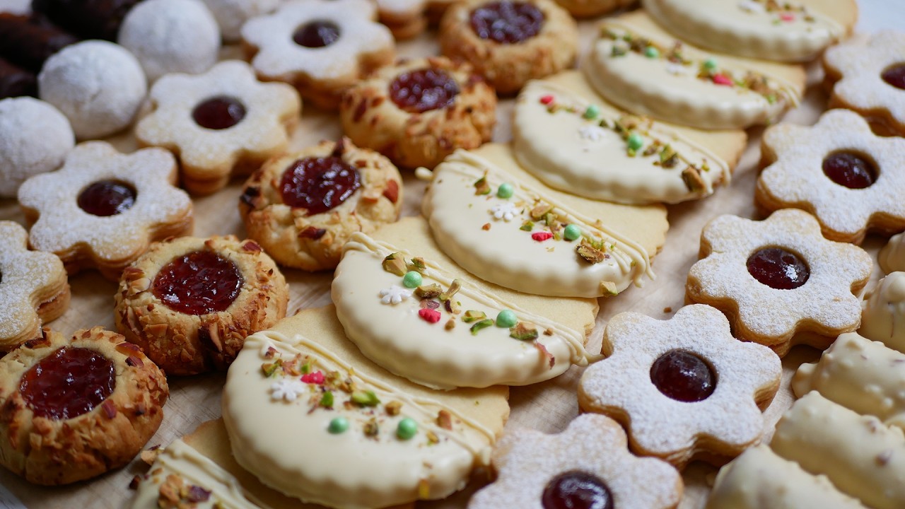 РОЖДЕСТВЕНСКАЯ Коробка ПЕЧЕНЬЯ🎁 6 видов ПЕЧЕНЬЯ 🍪 из одного теста!