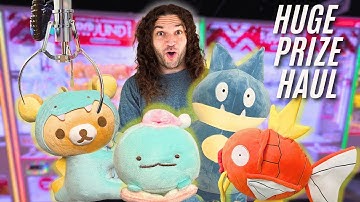 MASSIVE Claw Machine Wins at Round1 Arcade!