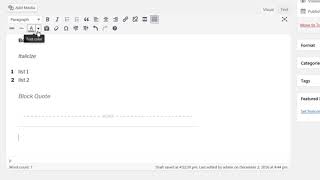 The WorPress Editor Toolbar