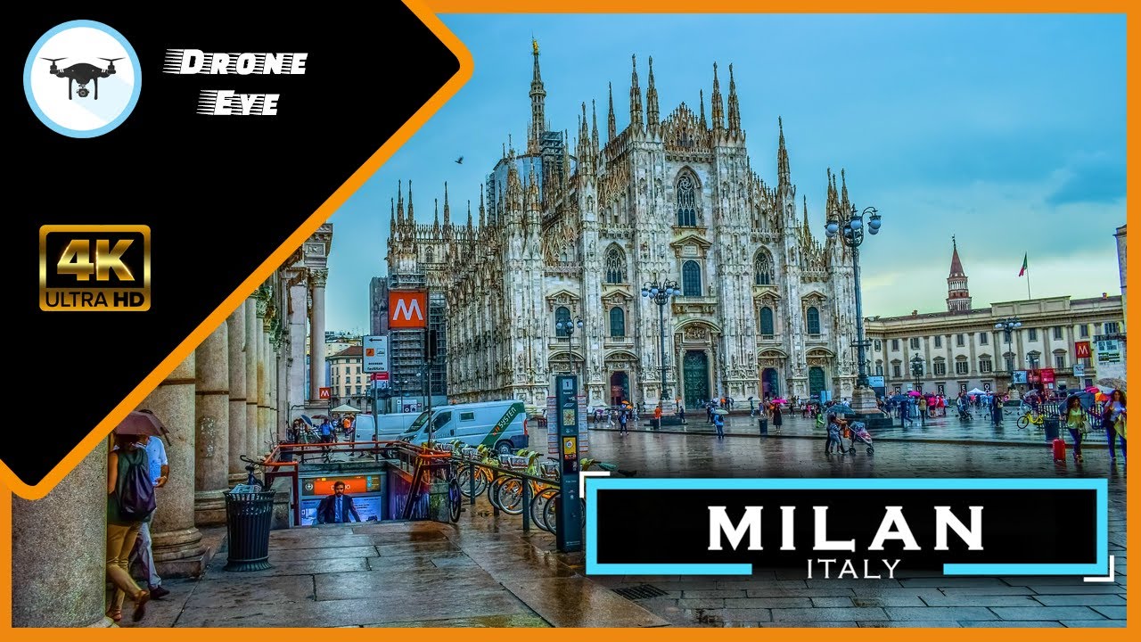 🌍 Milan | Italy 🇮🇹 | Through A Drone's Eye | 4K Drone Footage | Mind Relaxing(Stress Relieving) 👁‍🗨